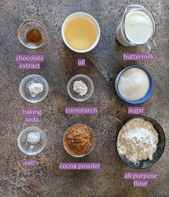 Ingredient list for black forest cake