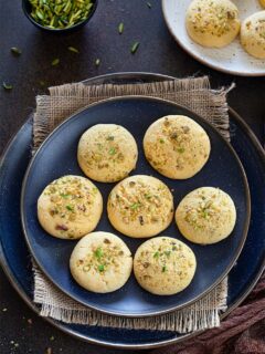 Pistachio cookies on a plate