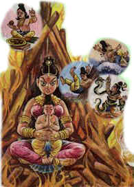 Hiranyakashap and Prahlad - Holi