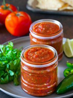 Fresh Garden Salsa in a canning jar