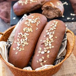 Honey wheat brown bread in a basket