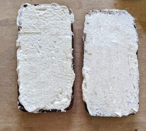 Spread the frosting all over the cake