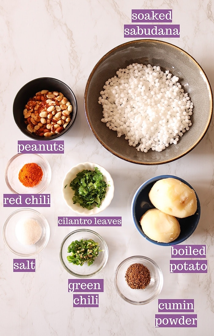 Ingredients for Sabudana Vada