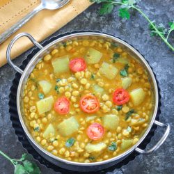 Chana Lauki Dal in a bowl