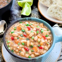 Instant Pot Vegan White Bean Soup - Ruchiskitchen