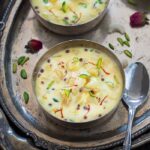 Makhane Ki Kheer served in a bowl with dry nuts