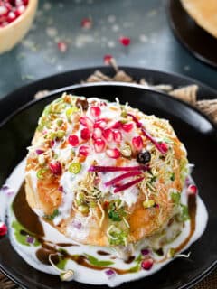 Fully loaded Raj kachori with toppings