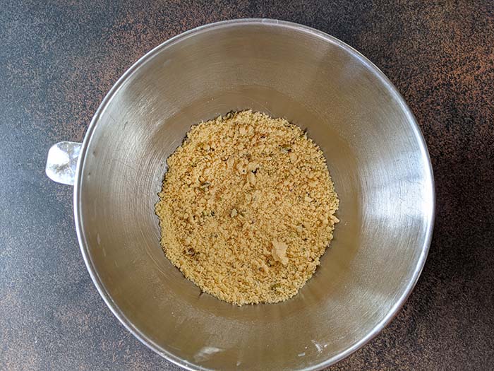 Cookie dough like breadcrumbs